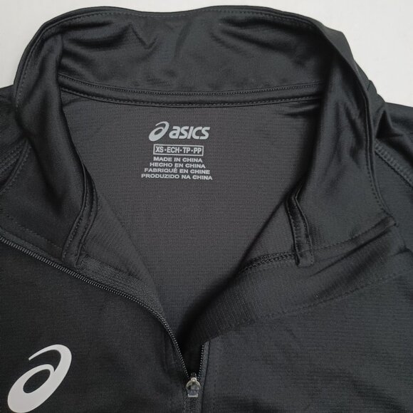 Asics Men's Black 1/4 Zip Long Sleeve Pullover T-shirt Running Workout Active XS - Picture 3 of 10